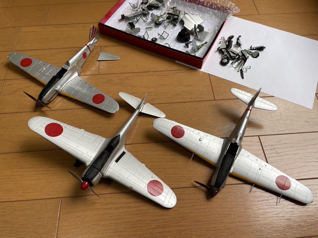 ⑥マルシン1/48 隼&飛燕 金属模型 戦闘機プラモデル完成品 大