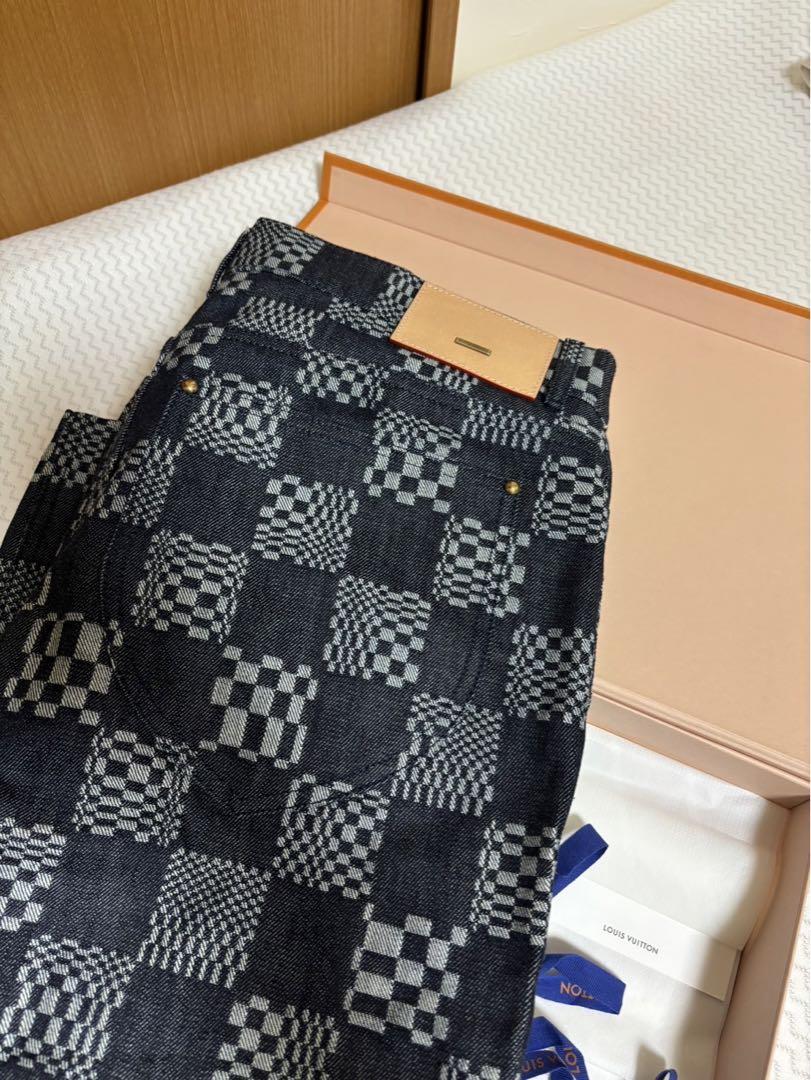 LOUIS VUITTON チェック柄デニムパンツ 33 （ルイヴィトン