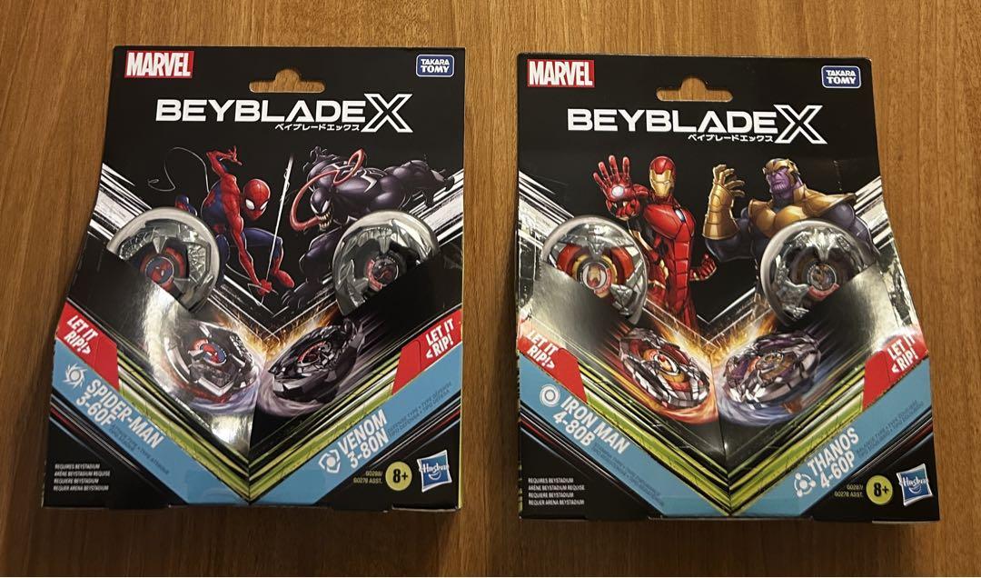 新品未開封 ベイブレードエックス MARVELコラボ 日本国内版 4個セット 新品未開封 ベイブレードエックス MARVELコラボ 日本国内版 4個