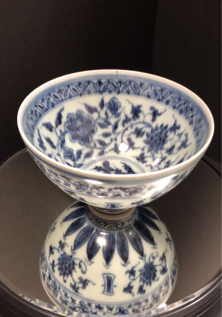 青花花卉蓮子碗 文化遺産オンライン