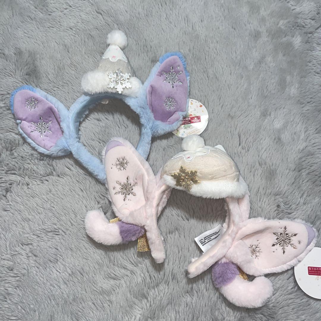 上海ディズニー　スティッチ　ピンクハイビスカスラウジフライカチューシャ 上海ディズニー スティッチ ピンクハイビスカスラウジフライ