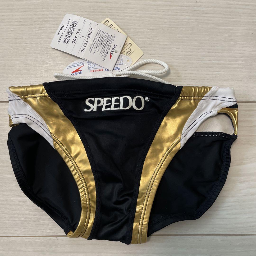 Speedo 競泳水着 L 黒/金 廃番品 size L Speedo 競泳水着 L 黒/金 廃番品（競泳水着 SPEEDO スピード