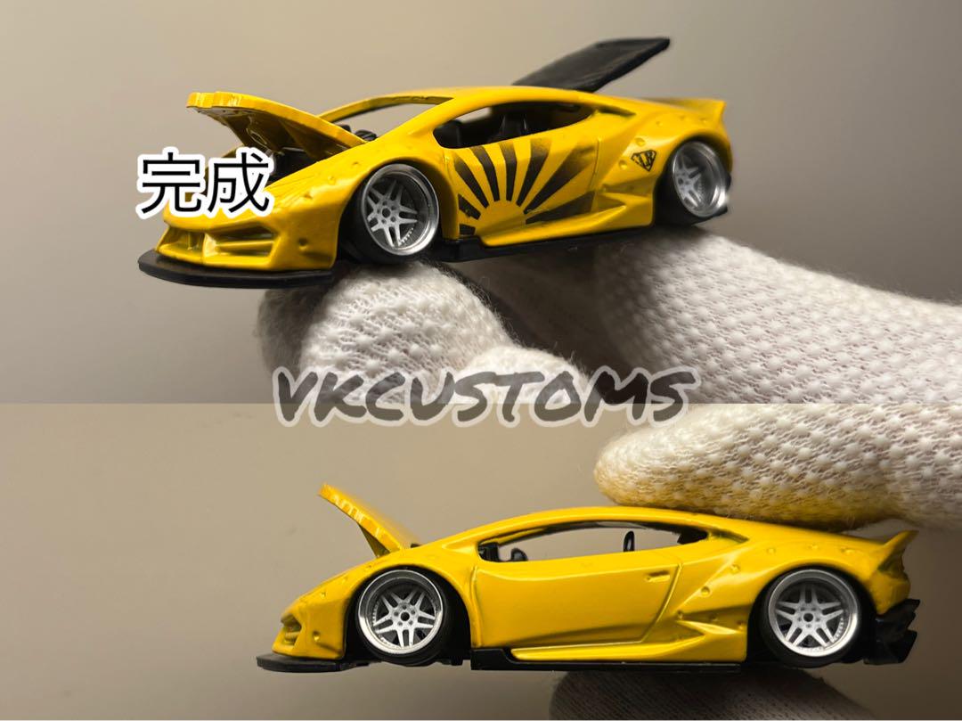 /64 ホットウィールLBランボルギーニ 改造ミニカーカスタム開閉可能イェロー 1/64 ホットウィールLBランボルギーニ 改造ミニカーカスタム開閉