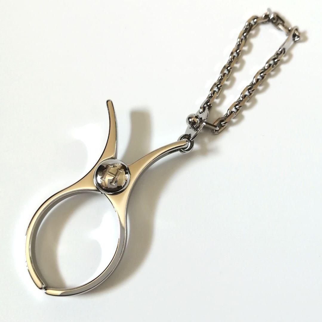 HERMES ゴールドグローブホルダー ハサミ型キーホルダー HERMES(エルメス)/グローブホルダー/ゴールド、シルバー×の買取