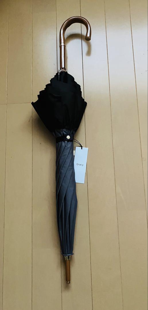 グレイシーフリル付き晴雨兼用長傘(新品、未使用) （未使用