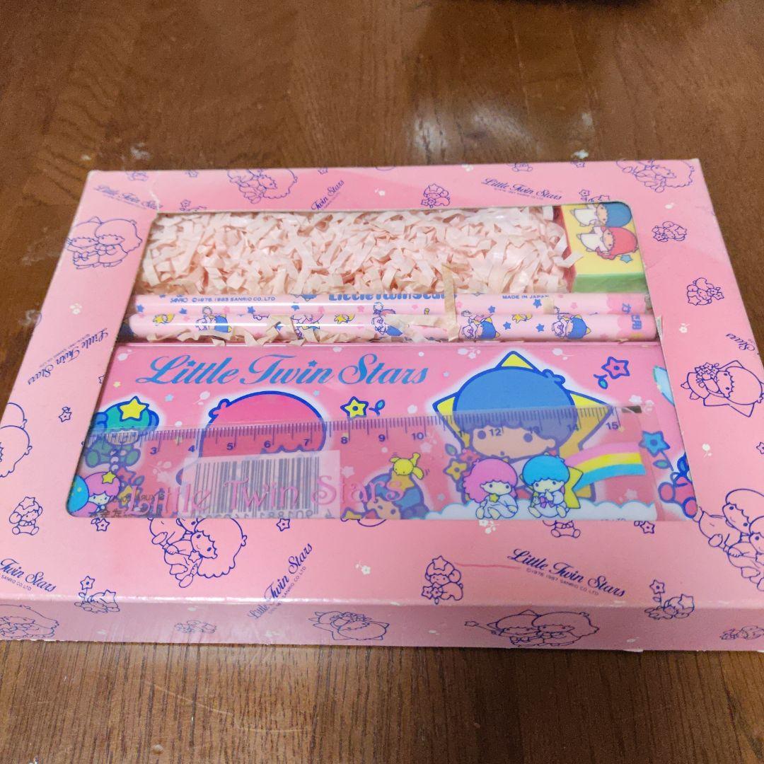 レア　キキララ　リトルツインスターズ　文具セット　平成レトロ　当時物 リトルツインスターズ - キキララ なつかしミニチュア文具セット
