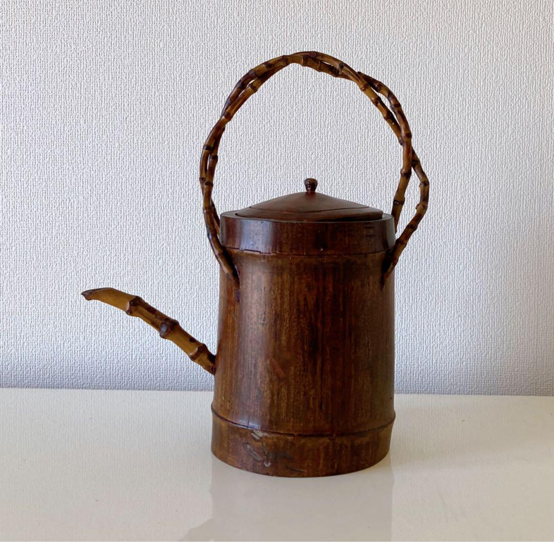 希少　レア　茶道具 水差し 竹製　取っ手つき 古道具　　昭和レトロ　骨董 希少 レア 茶道具 水差し 竹製 取っ手つき 古道具 昭和レトロ