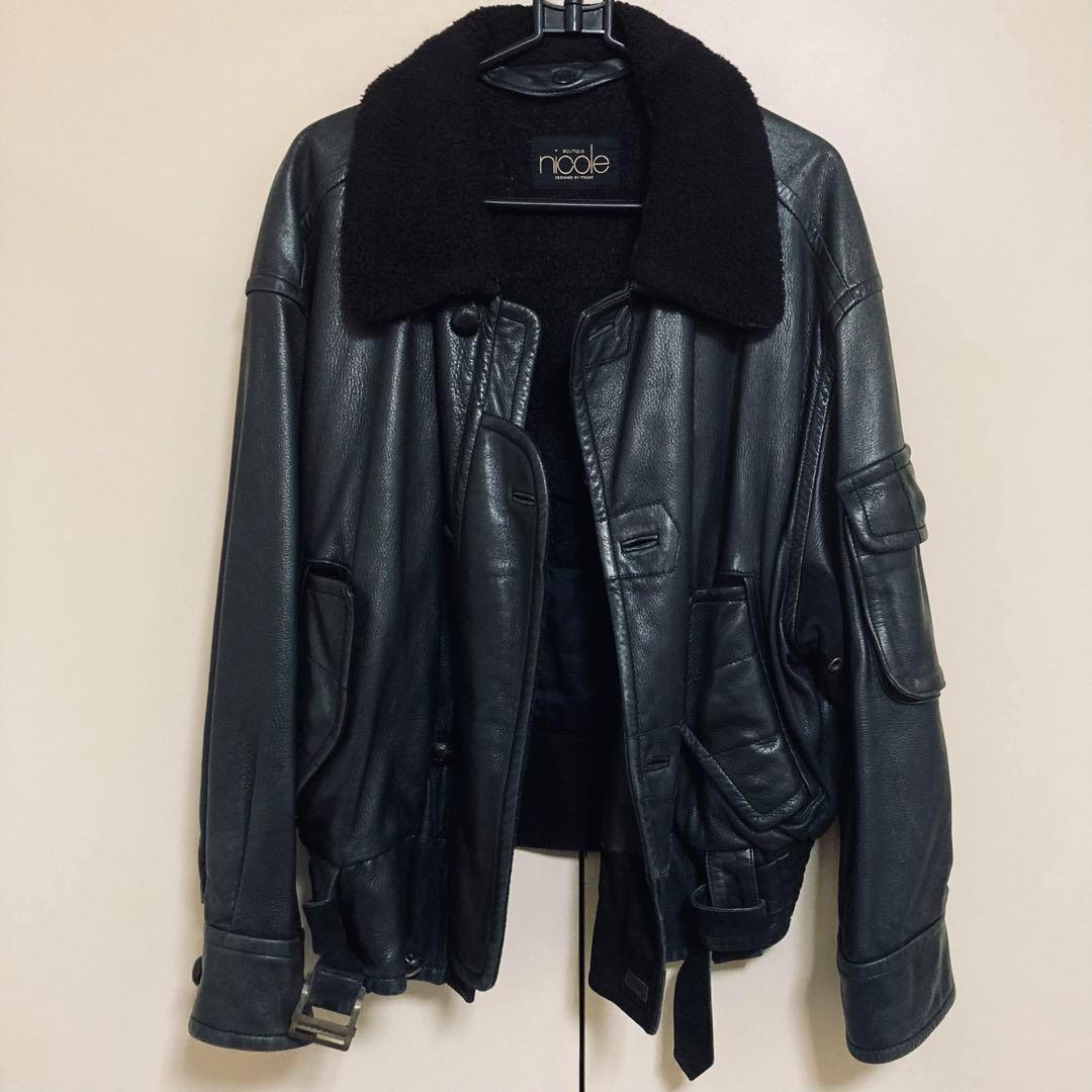 boutique nicole ブティック ニコル シカ皮 革ジャン