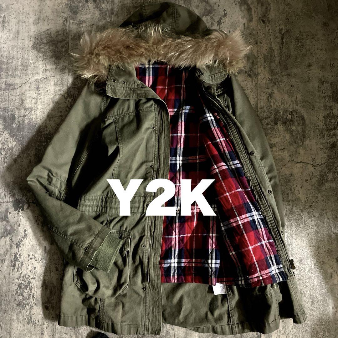00s archive ファー モッズコート 平成 お兄系 y2k グランジ