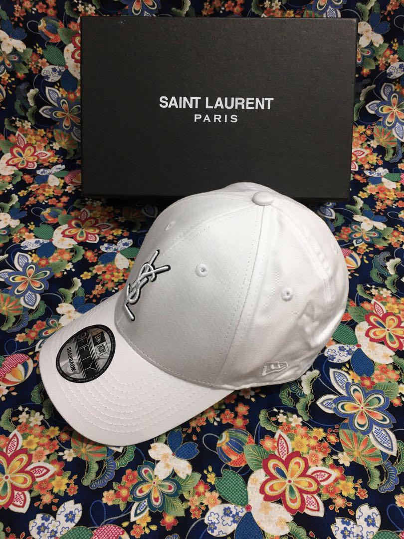 ☆大人気☆ Saint Laurent ベースボールキャップ 刺繍 SAINT LAURENT コットン＆リネン混ギャバジン ベースボール