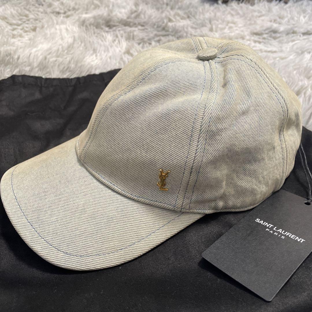 サンローラン デニムキャップ （SAINT LAURENT サンローラン