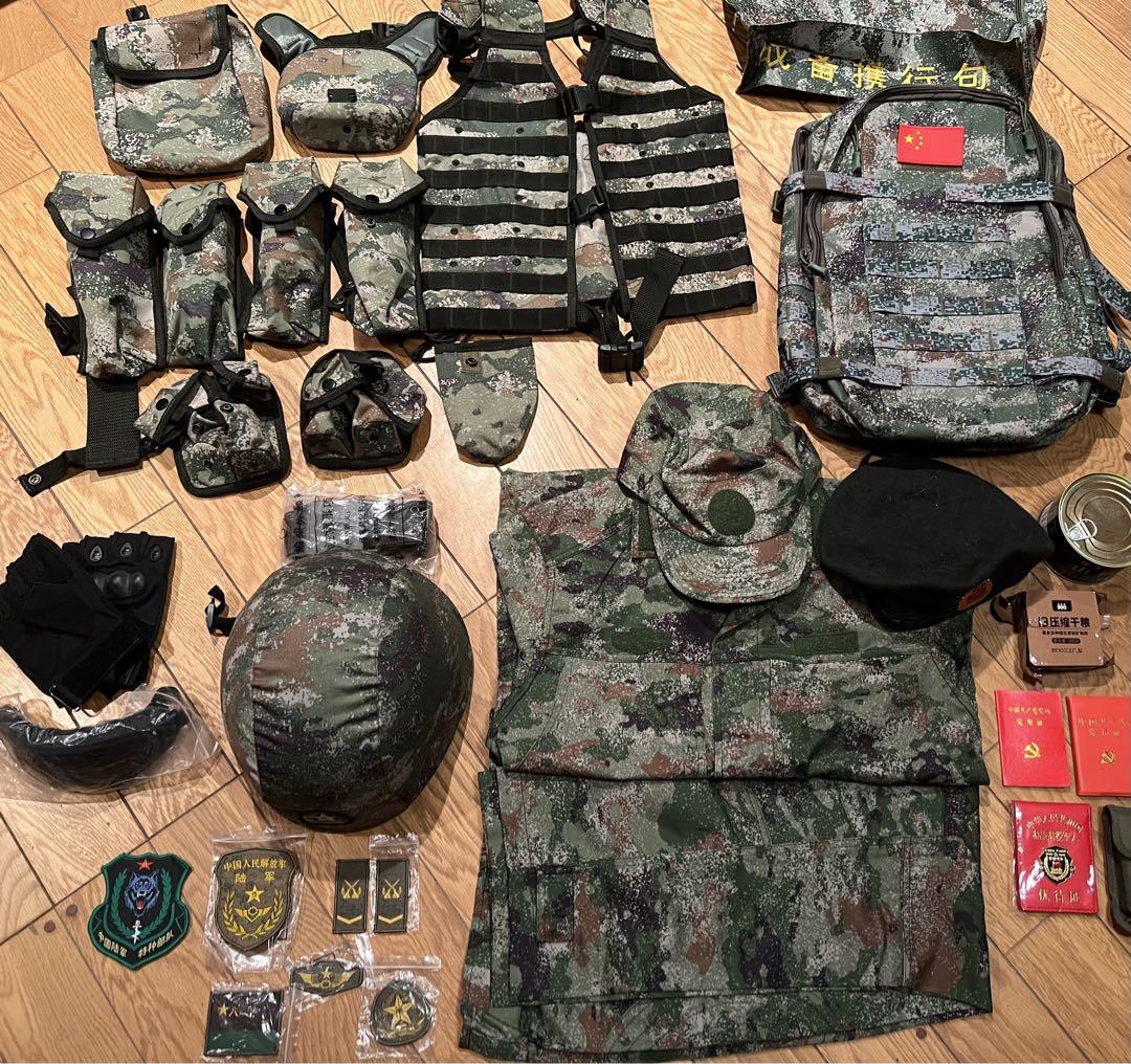 官給 中国人民解放軍特殊部隊21式最新型星空迷彩戦闘服超フル