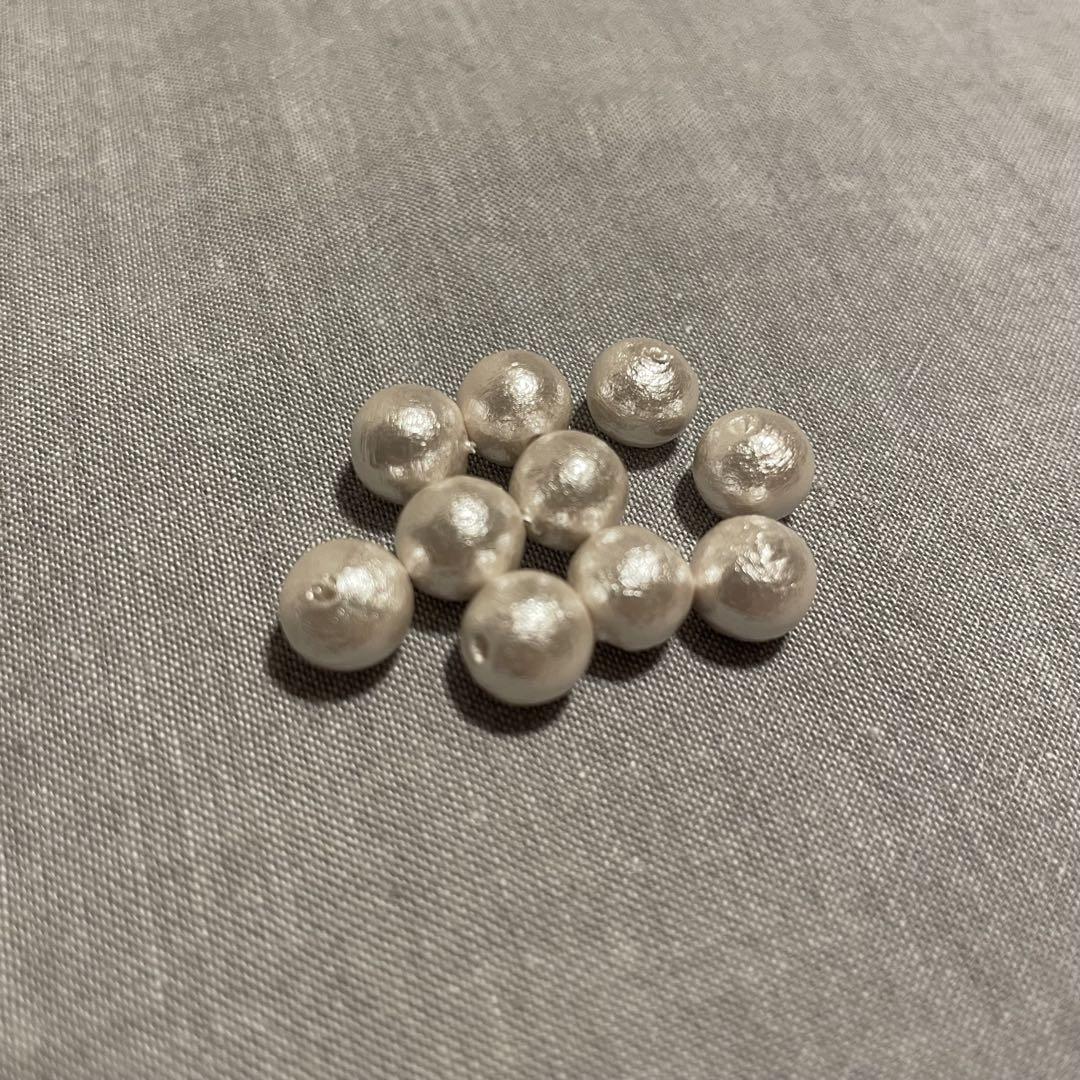 328 チェーン　コットンパール　ピアス　ハンドメイド　結婚式 PourVous ピアス ビジュー コットンパール 結婚式ピアス 結婚式