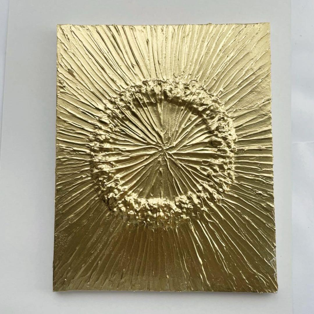 花冠 ゴールド 金 テクスチャーアート 現代アート モダン