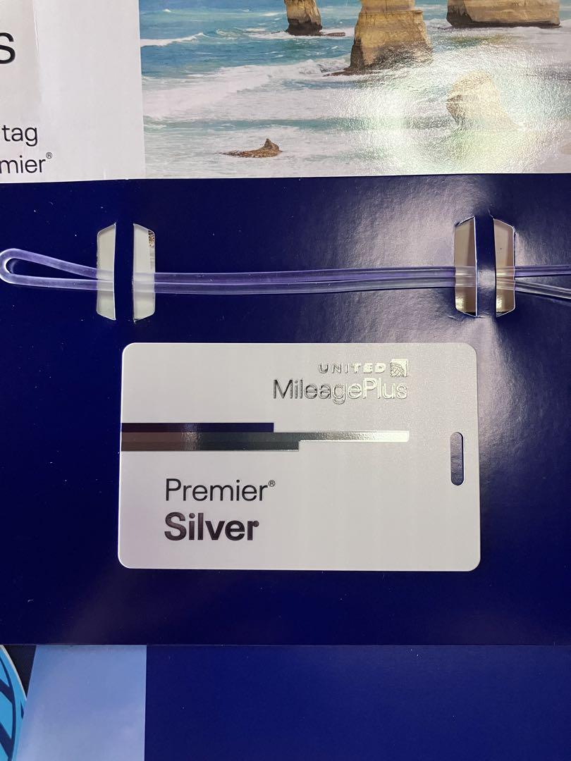 ユナイテッド航空UA プレミア 1Ｋ　バゲージタグ ユナイテッド航空、Premier Silver、タグ（ユナイテッド航空UA