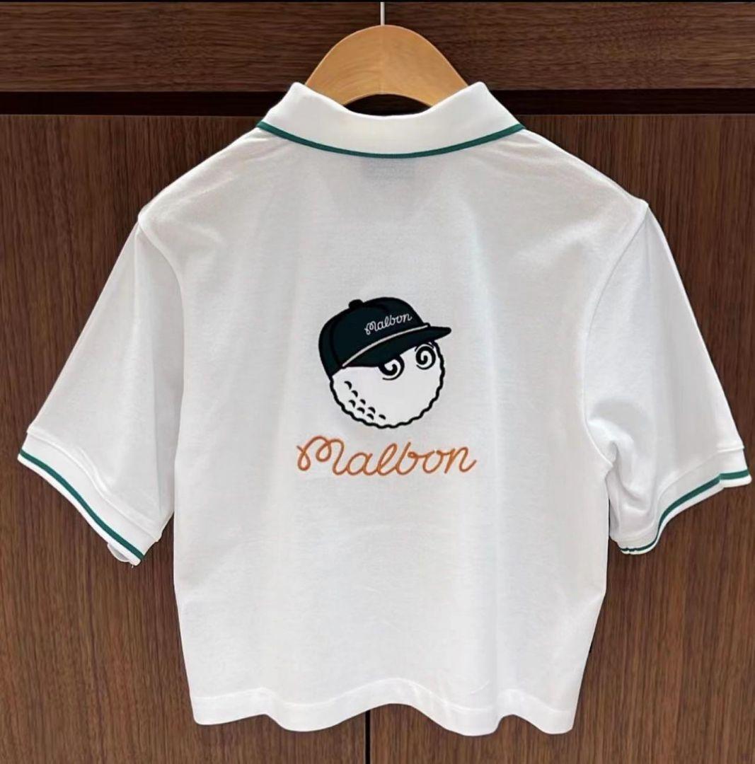 マルボンゴルフ ウェア レディース ポロシャツ トップス 半袖 Tシャツ人気　白 マルボンゴルフ Malbon レディース半袖 Tシャツ トップス人気