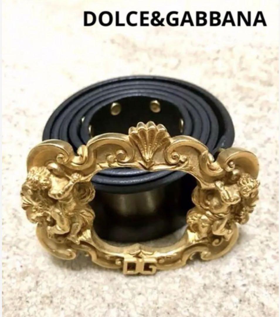 【専用】DOLCE&GABBANA バロック エンジェル ロゴバックルレザー 希少☆ ドルチェ&ガッバーナ エンジェルバックル バロック DG