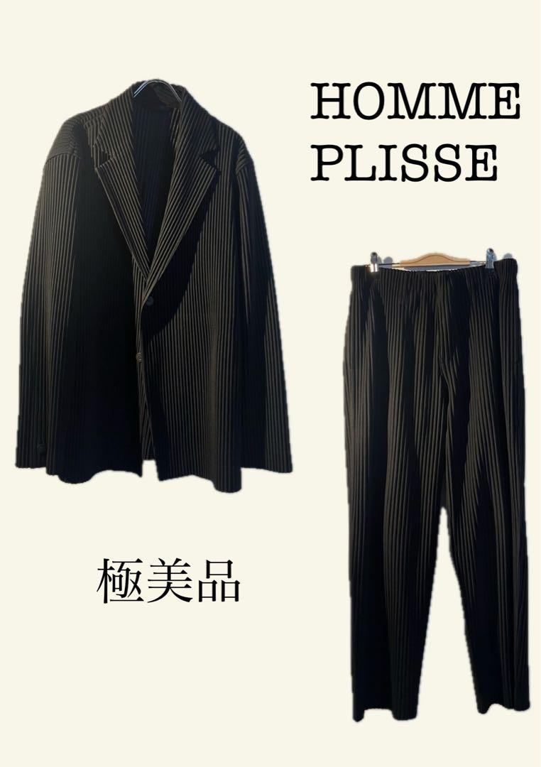 希少◎HOMME PLISSE イッセイミヤケ プリーツセットアップ 日本製 ISSEY MIYAKE - homme plisse issey miyake名作20ssセットアップ