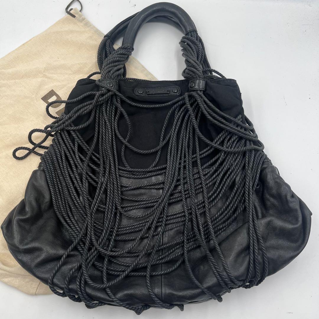 00s archive DIESEL leather rope hand bag（Vintage Diesel Bag