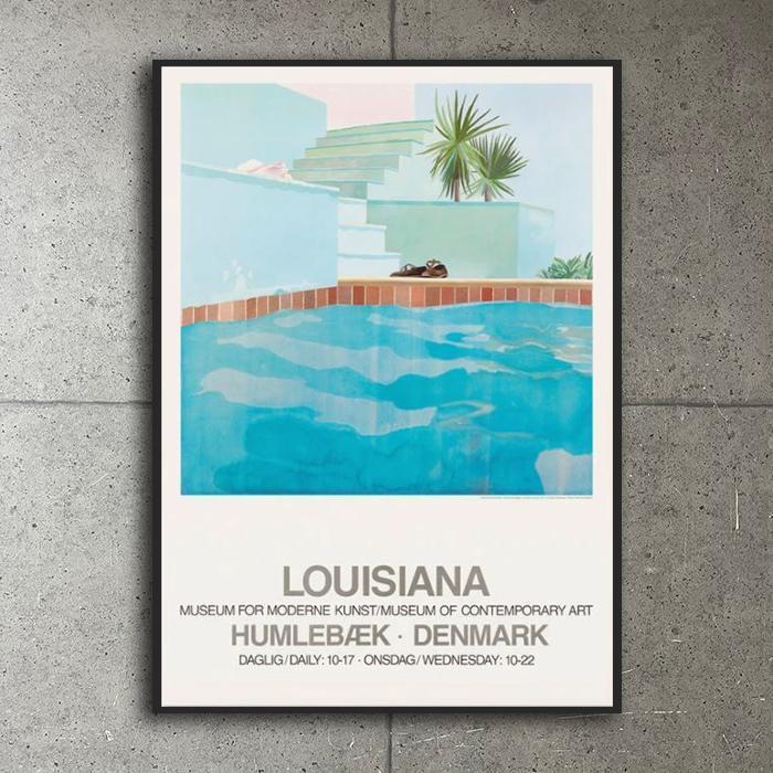 【訳あり】デイヴィッド・ホックニー展 海外ポスター③ A1 Louisiana David Hockney Original Gallery Exhibition Poster Woldgate