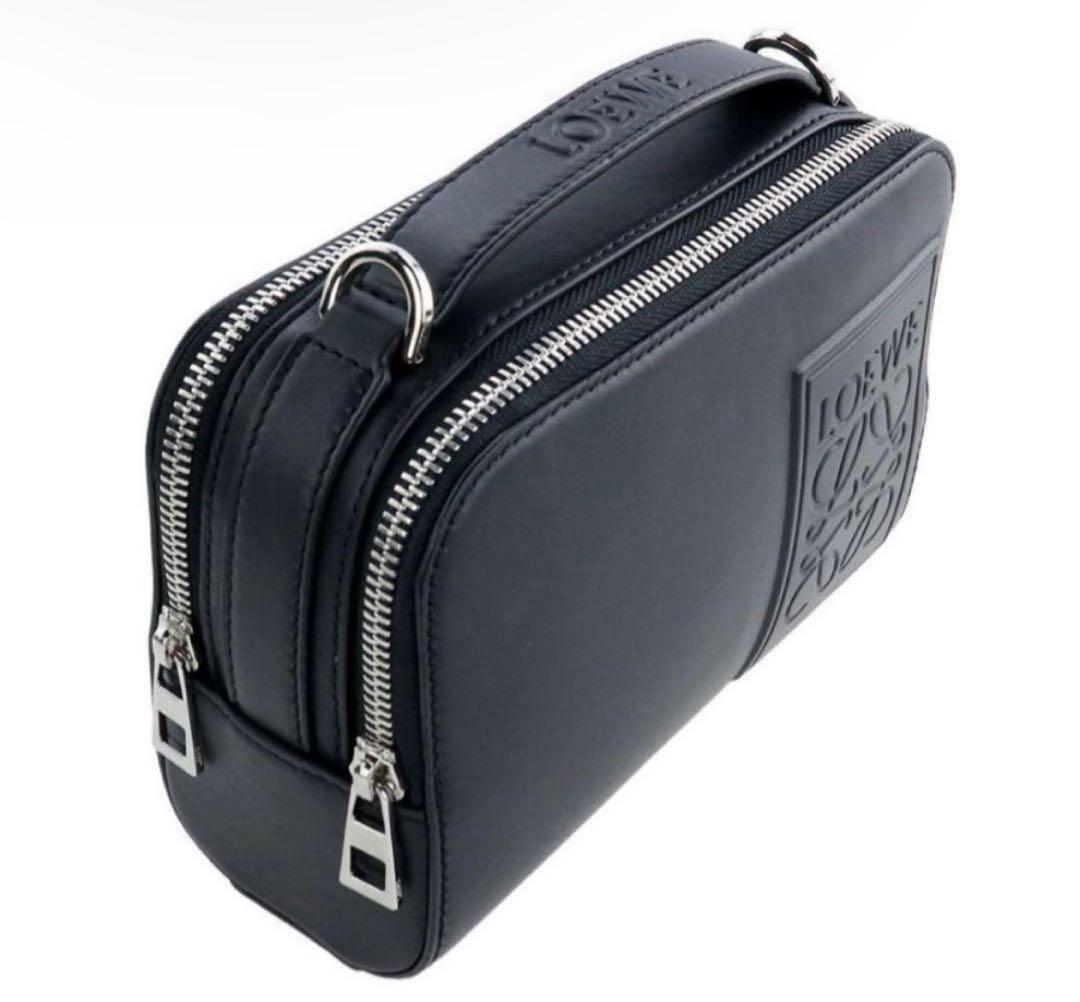 LOEWE 黒 レザー ショルダーバッグ ロエベ バッグ （楽天市場
