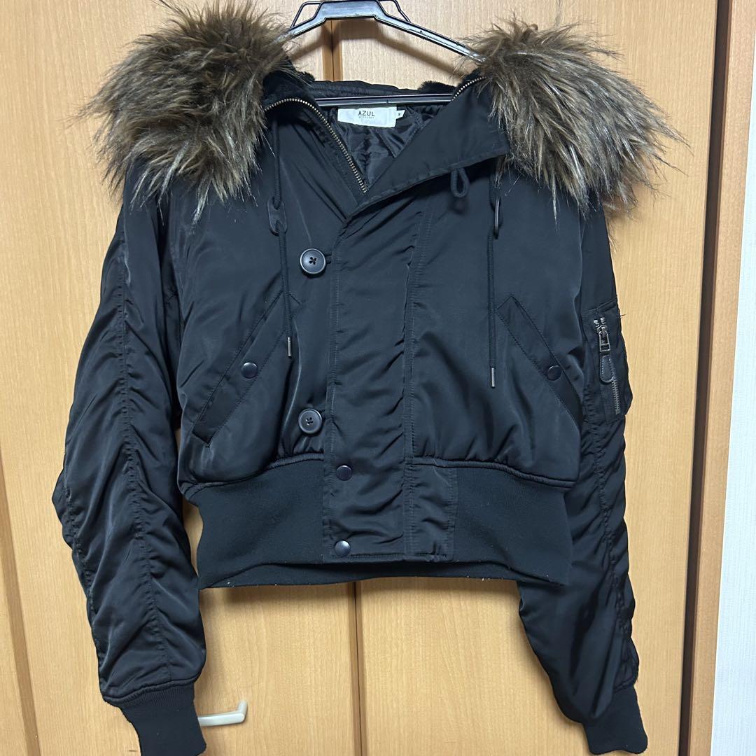 AZUL by MOUSSY N-2B ミリタリー フライトジャケット 短丈 AZUL by moussy N-2Bフライトジャケット y2k 黒 s(AZUL by