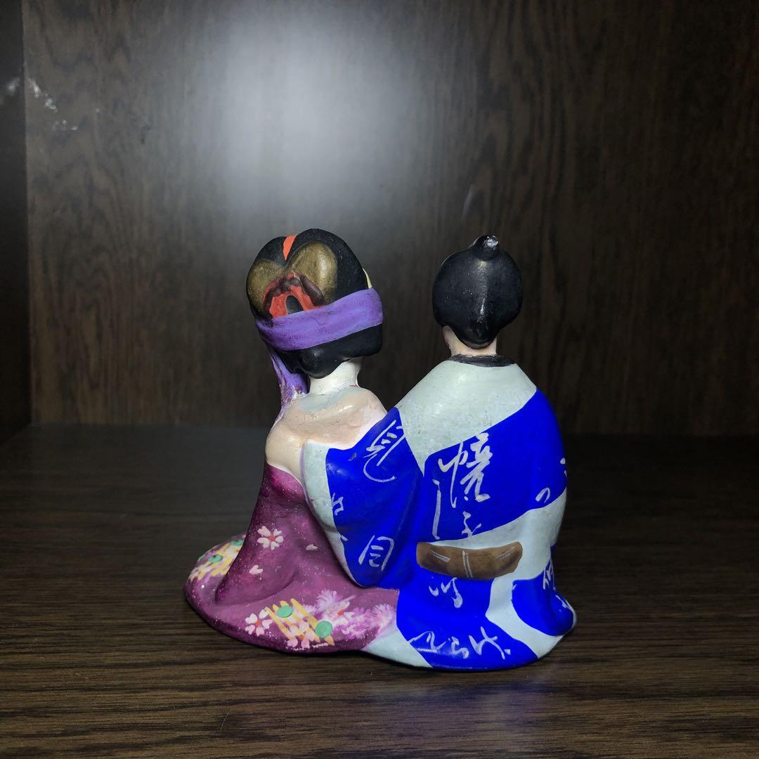 春画人形 10cm （古陶磁製 博多人形 春画 裏絵 裏隠し春画人形