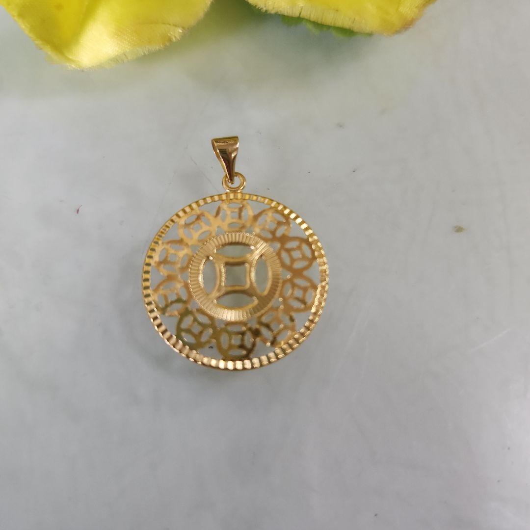 18k saudi gold money catcher pemdant（18k Saudi Gold