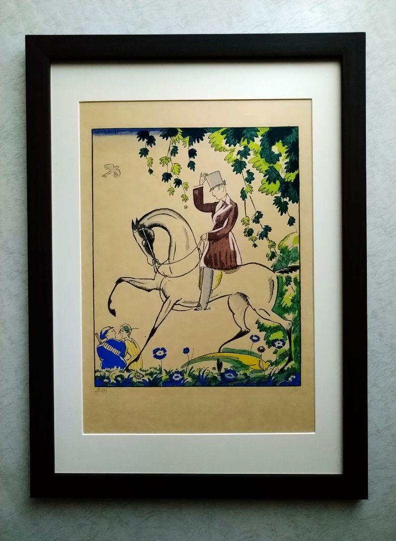 jjア−ルデコのオリジナル・ポショワール版画 （版画・挿絵（20