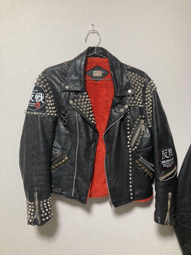鋲ジャン punk!! （vintage スタッズライダース 革ジャン パンク