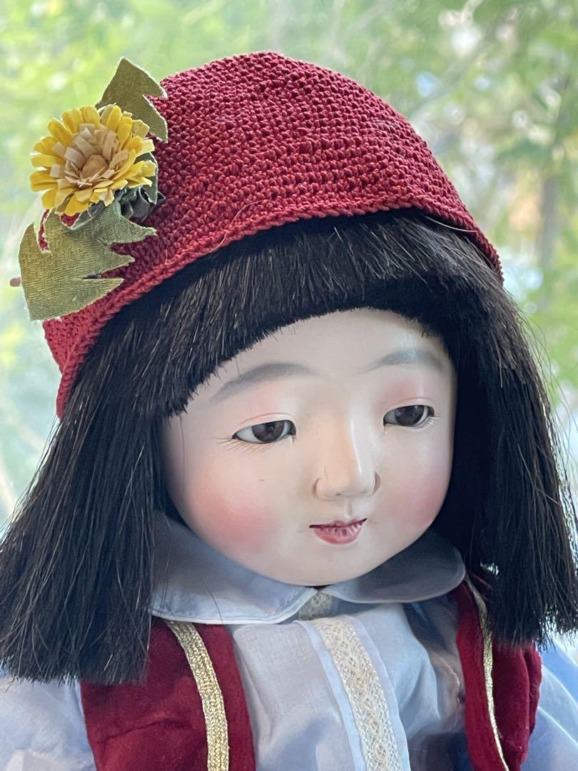 自由人形 市松人形 昭和初期 約38cm （市松人形のYahoo