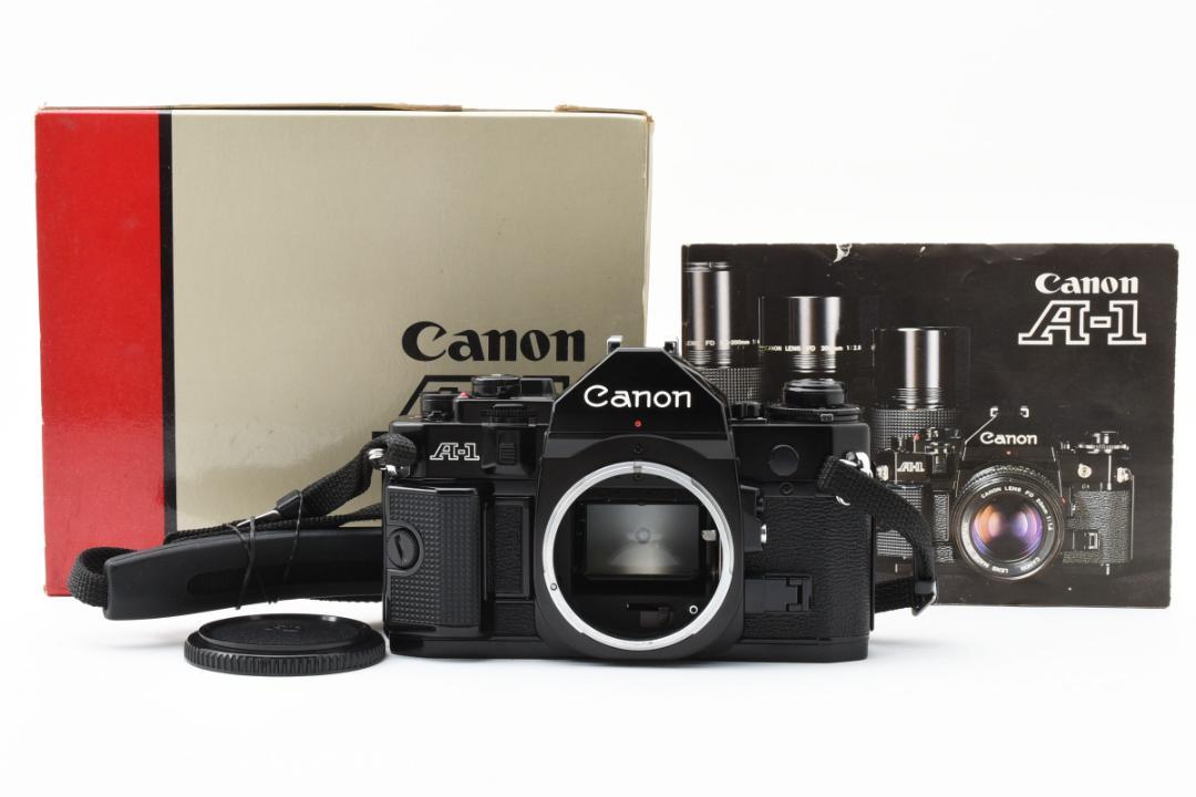 超美品 CANON A-1 ブラック 説明書付 モルト新品交換済 C623 超美品 キャノン A-1 ブラック 箱付 説明書付 モルト新品交換済