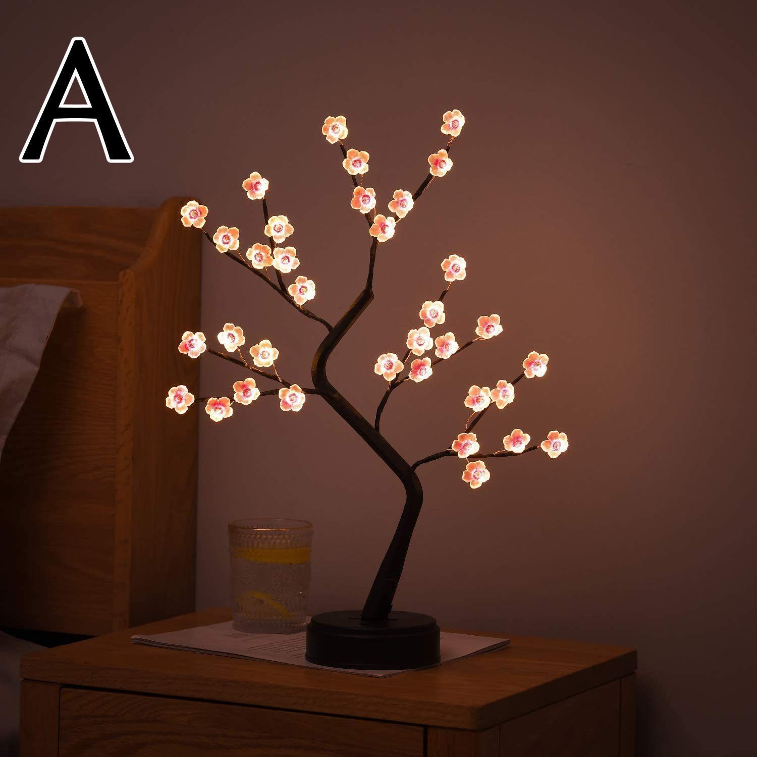 テーブルライト 置物 LED 金枝 銀枝 木 ゴージャス USB充電 ギフト テーブルライト 置物 オブジェ LED 金枝 銀枝 ツリー 様々な花が