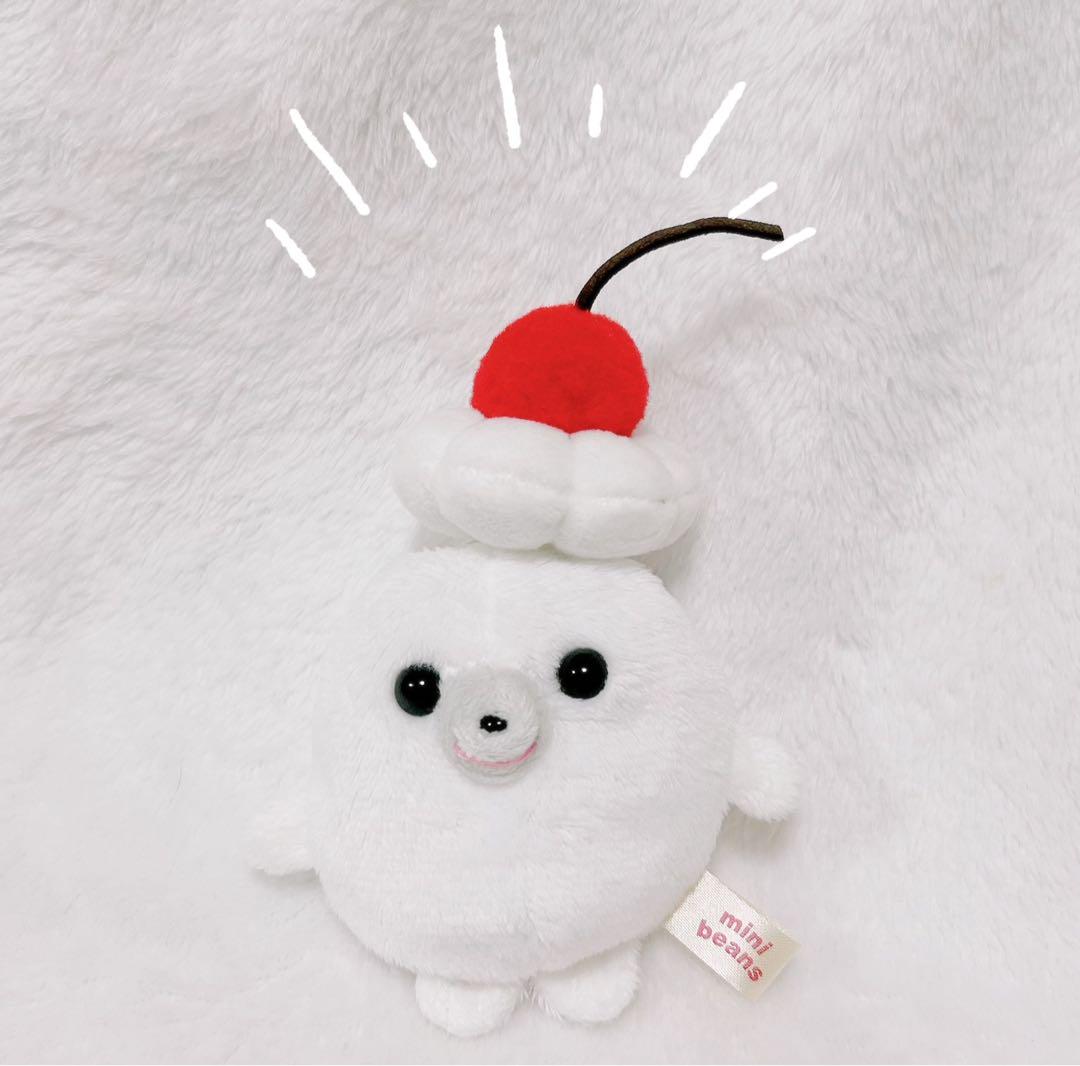 10㎝ ぬい服 さくらんぼとホイップの帽子 いつぬい ミニビーンズ