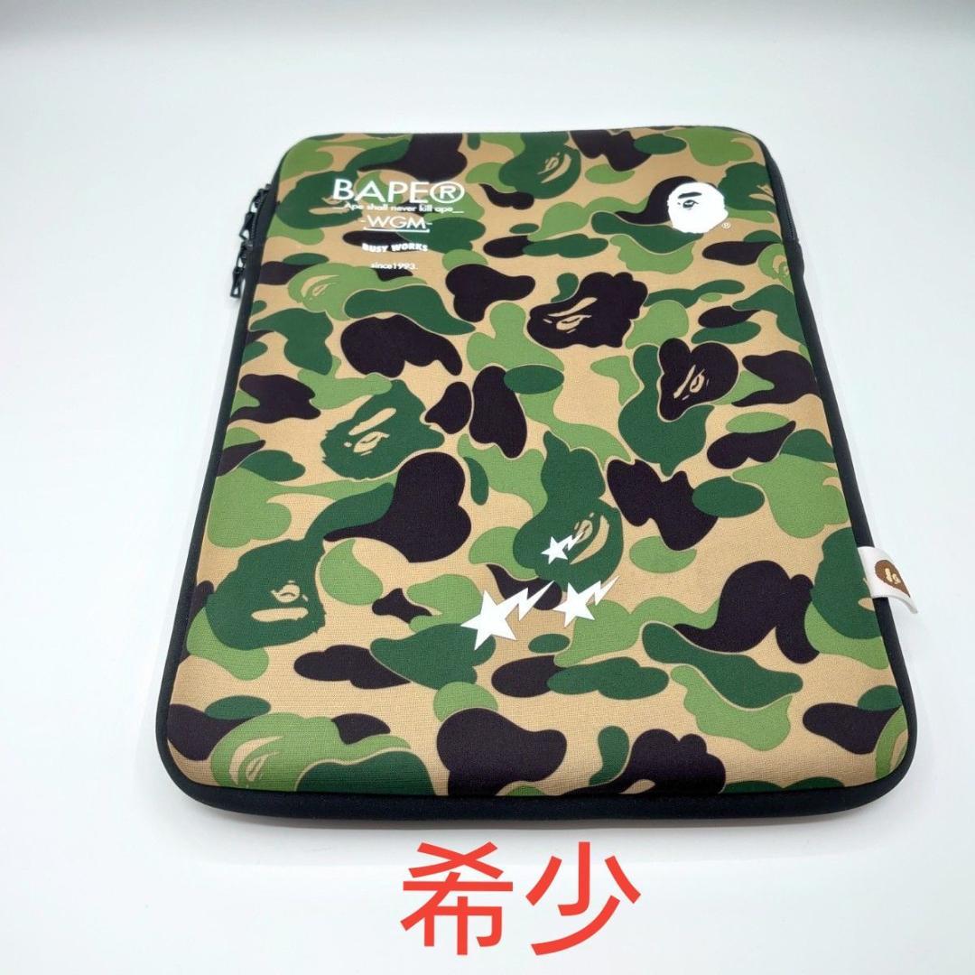 【チョビ子】BAPE ABC カモフラージュ 迷彩 PC タブレットケース BAPE ABC カモフラージュ 迷彩 PC タブレットケース グリーン