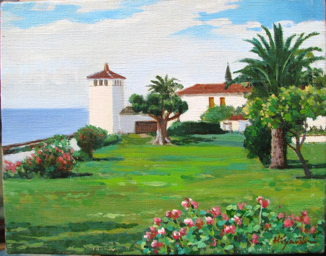 檜山健三,スペイン,ネルハ風景,2号油彩,梅田画廊出品作,蒐集心