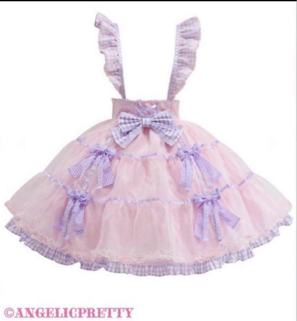 【難あり】Angelic Pretty ギンガム3段ティアードスカート ピンク ANGELICPRETTY OnlineShop/ロリータファッション通販サイト