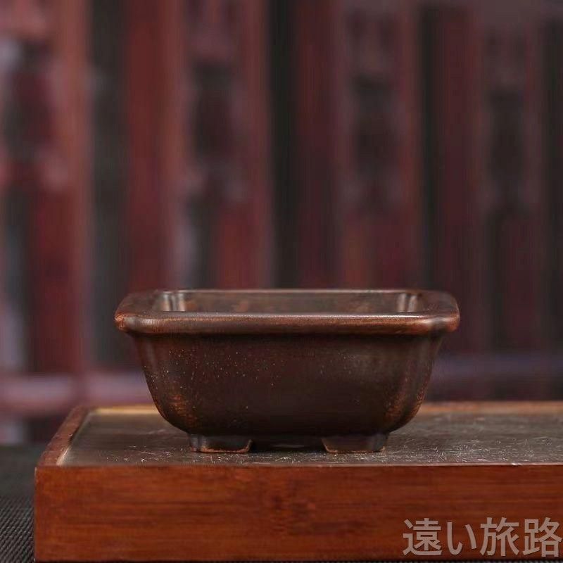 四方植木鉢 中国宜興 紫砂の鉢 盆栽鉢 植木鉢 小品盆栽鉢 大品
