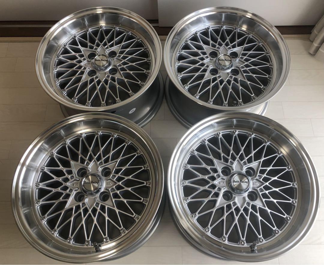 旧車・街道レーサー・暴走族 15×8J/+20/PCD100 新品ホイール4本
