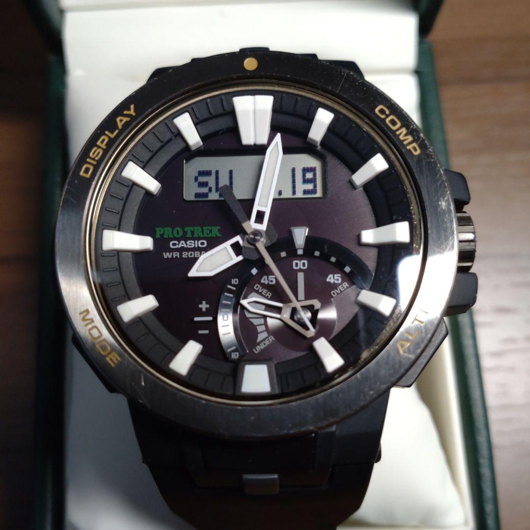 【美品】⭐️PRO TREK PRW-7000 電波ソーラー ブラック アナデジ Amazon.co.jp: [カシオ]CASIO 腕時計 プロトレック 電波ソーラー
