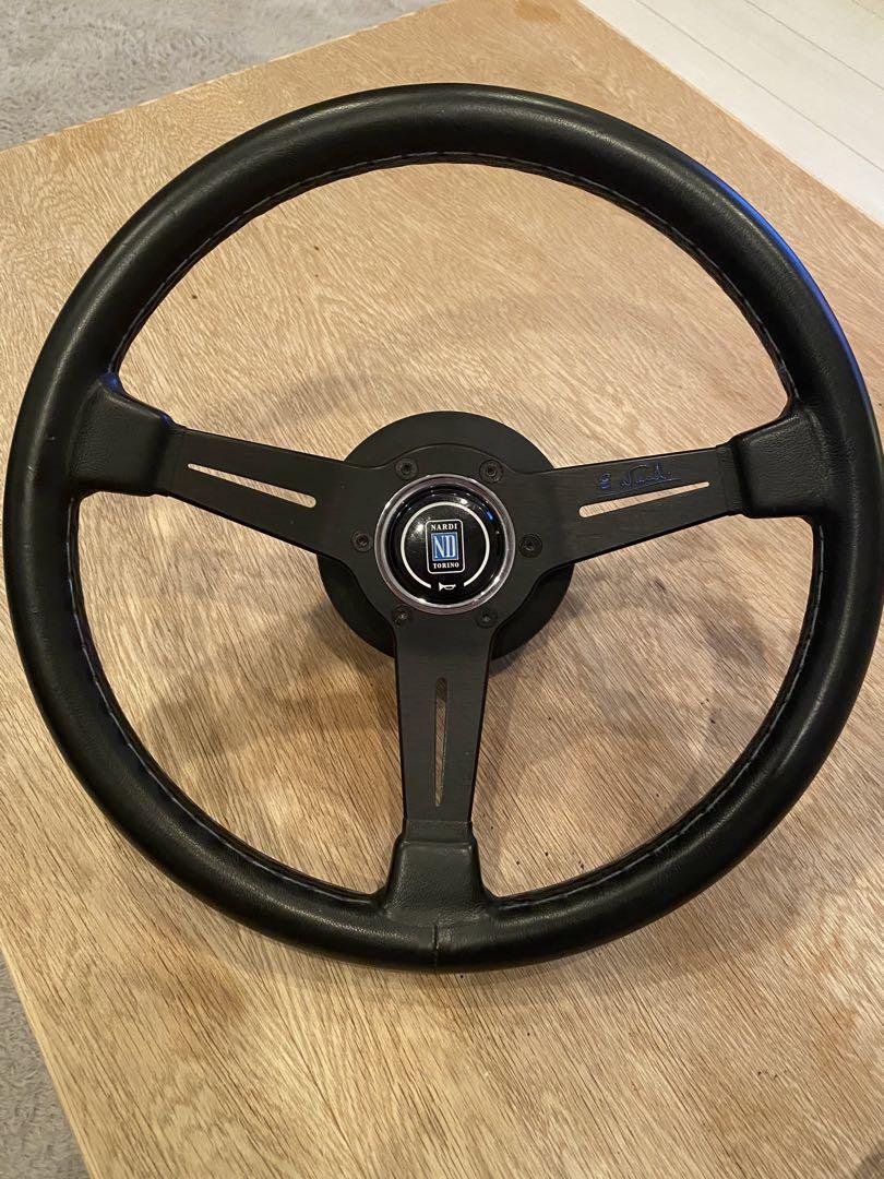 NARDI ナルディ2018限定ブルーロゴモデル ステアリング ホーンボタン付 NARDI ナルディ2018限定ブルーロゴモデル ステアリング ホーン