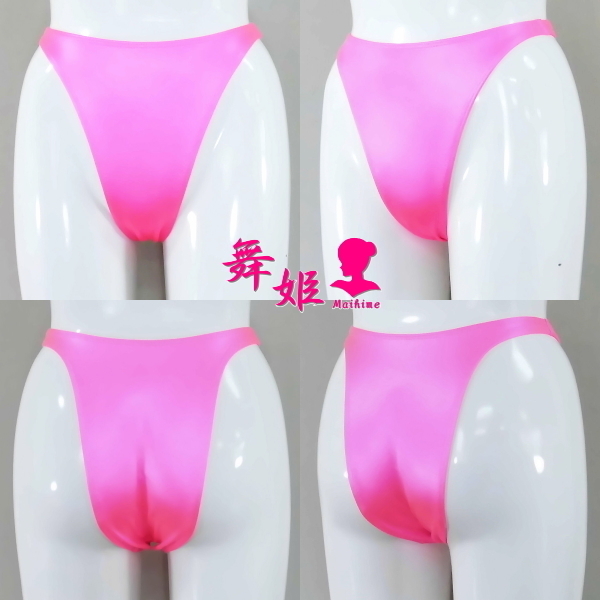 282Laa-T91) 超ハイレグナローバック (艶光沢ピンク)（330Saa