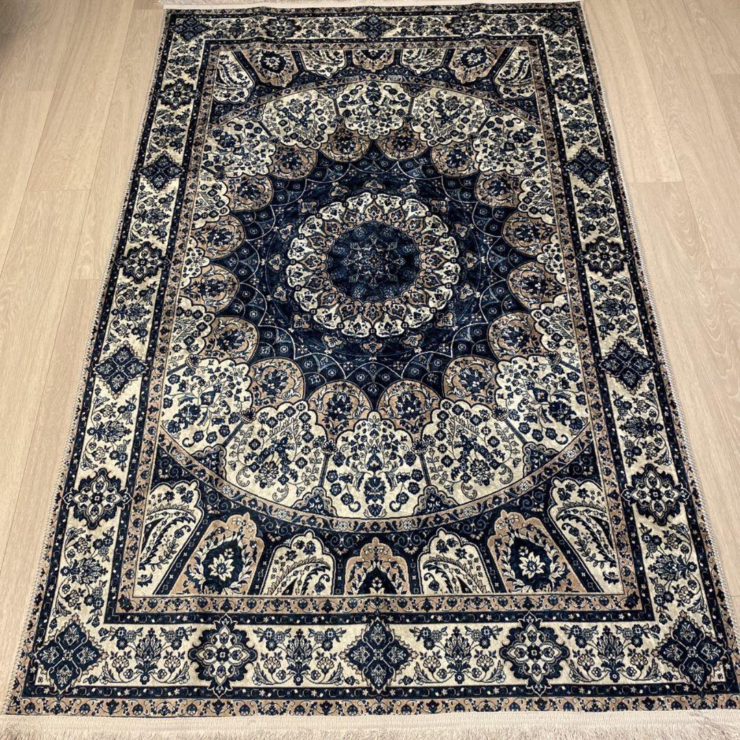 トルコのカーペット　120x180cm ターコイズ青色　　ペルシデザイン トルコのカーペット 120x180cm ターコイズ青色 ペルシデザイン