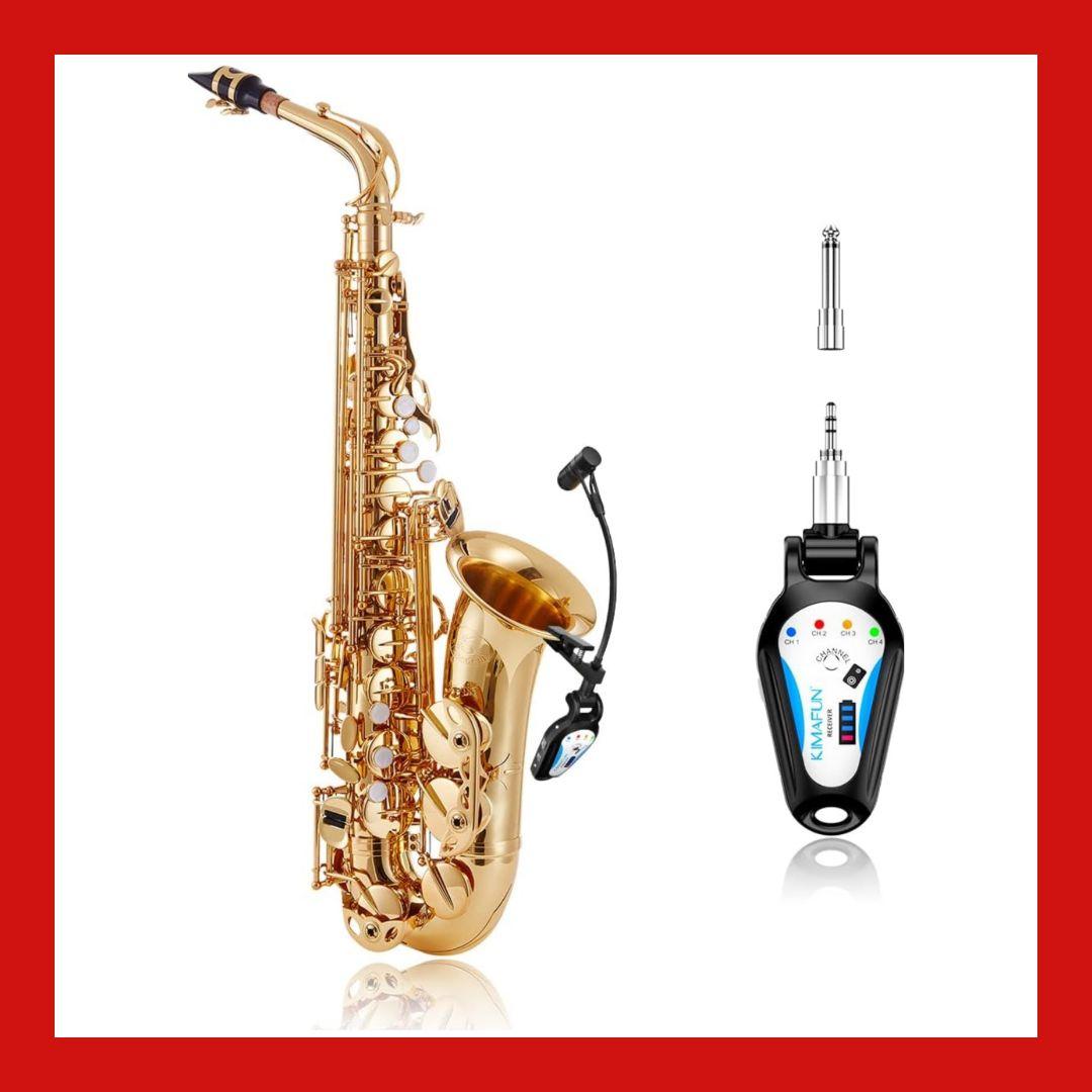KIMAFUN 2.4Gワイヤレス サックス マイク クリップオン楽器用