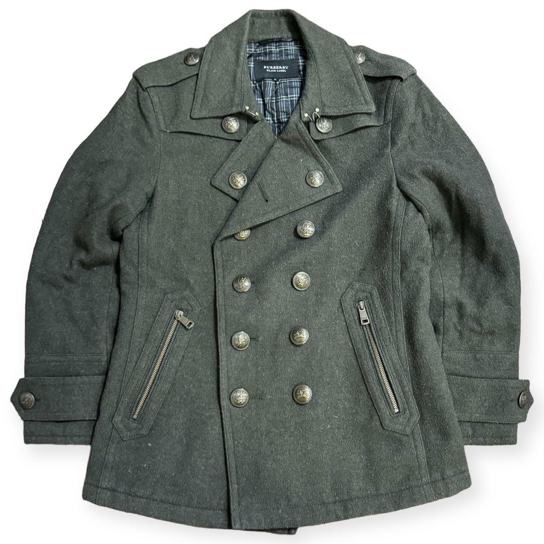 【美品】BURBERRY BLACK LABEL ナポレオンコート メタルボタン BURBERRY BLACK LABEL ナポレオンコート メタルボタン M