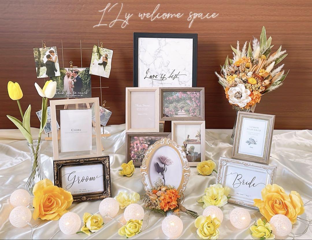 400.❤︎オレンジ黄色 結婚式 ミールヘーデンウェルカムスペース