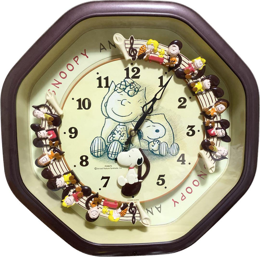 美品❣️からくり時計 スヌーピー 壁掛け時計 シチズン SNOOPY 動作確認済 からくり時計 スヌーピー 壁掛け時計 シチズン