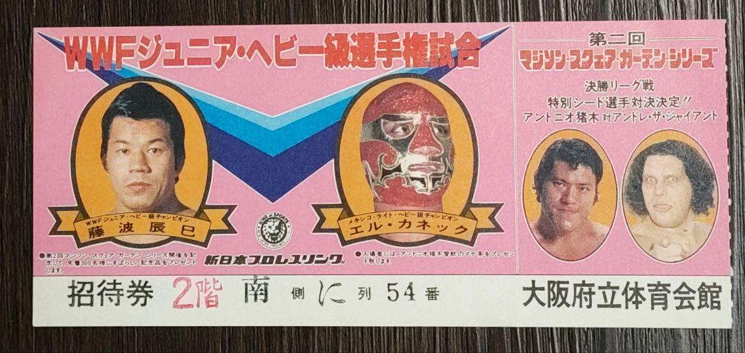 新日本プロレス78年MSGシリーズ半券アントニオ猪木vsアンドレザ