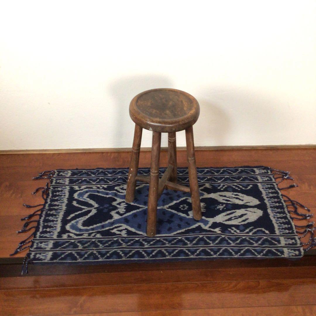 No3623 古道具 丸椅子 木製スツール 木製 昭和 古家具 蚤の市