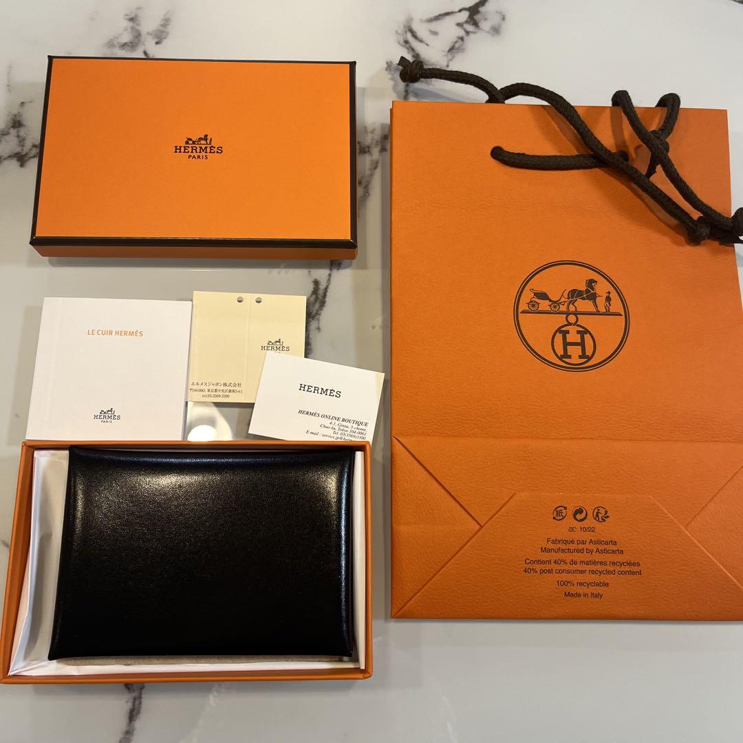 新品・未使用 エルメス カルヴィデュオ ボックスカーフ 黒